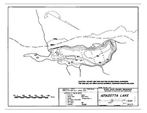 Contour map for AZOUZETTA LAKE, British Columbia
