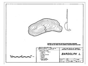 Contour map for BARDOLPH LAKE, British Columbia