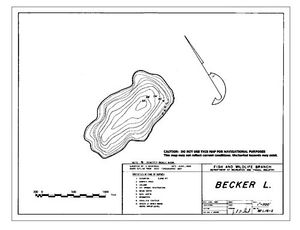 Contour map for BECKER LAKE, British Columbia