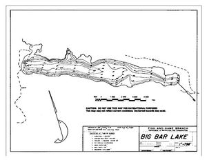 Contour map for BIG BAR LAKE, British Columbia