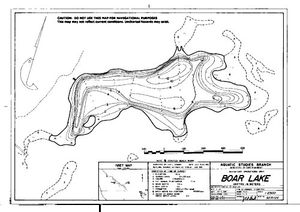 Contour map for BOAR LAKE, British Columbia
