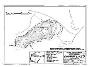 Contour map for Champion Lakes, British Columbia