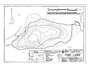 Contour map for FIRE LAKE, British Columbia