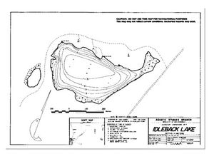 Contour map for IDLEBACK LAKE, British Columbia