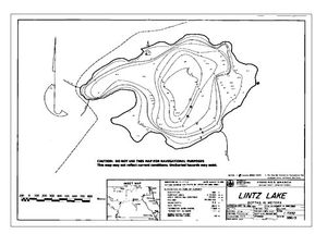 Contour map for LINTZ LAKE, British Columbia