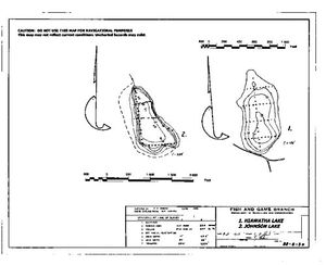 Contour map for HIAWATHA LAKE, British Columbia