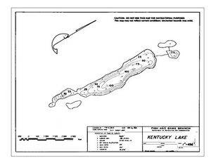 Contour map for KENTUCKY LAKE, British Columbia