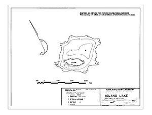 Contour map for ISLAND LAKE, British Columbia