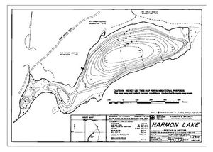 Contour map for HARMON LAKE, British Columbia