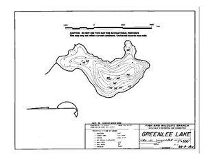 Contour map for GREENLEE LAKE, British Columbia