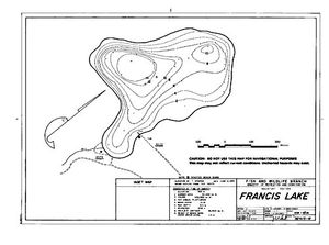 Contour map for FRANCIS LAKE, British Columbia