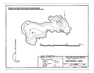 Contour map for GANTAHAZ LAKE, British Columbia