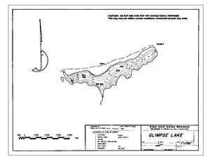 Contour map for GLIMPSE LAKE, British Columbia