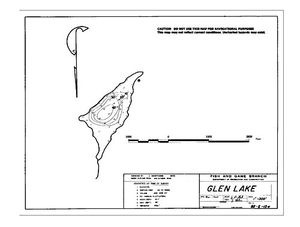 Contour map for GLEN LAKE, British Columbia