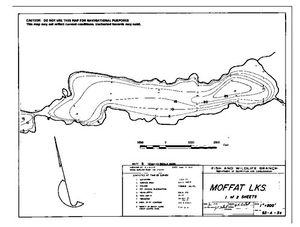 Contour map for Moffat Lakes, British Columbia