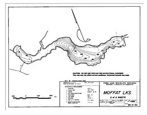 Contour map for Moffat Lakes, British Columbia