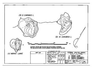 Contour map for CARIBOU LAKES, British Columbia