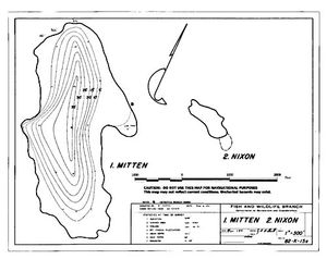 Contour map for MITTEN LAKE, British Columbia