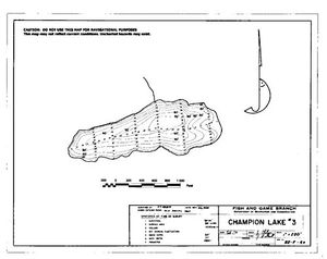 Contour map for Champion Lakes, British Columbia
