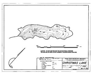 Contour map for CHRISTMAS LAKE, British Columbia