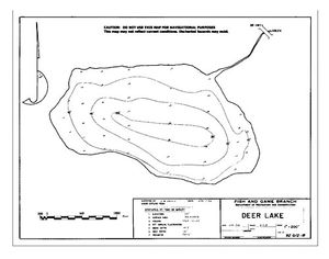 Contour map for DEER LAKE, British Columbia