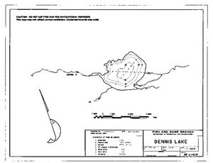 Contour map for DENNIS LAKE, British Columbia