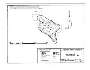 Contour map for DORSEY LAKE, British Columbia
