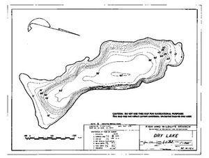 Contour map for DRY LAKE, British Columbia