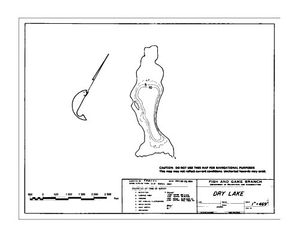 Contour map for DRY LAKE, British Columbia