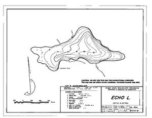 Contour map for ECHO LAKE, British Columbia