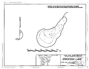 Contour map for ERICKSON LAKE, British Columbia