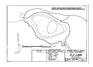 Contour map for FLY LAKE, British Columbia