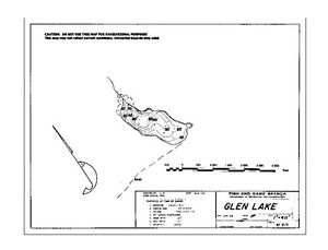 Contour map for GLEN LAKE, British Columbia