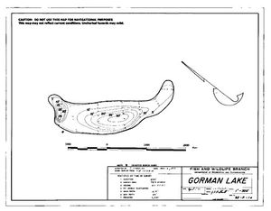 Contour map for GORMAN LAKE, British Columbia