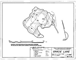 Contour map for GRACIE LAKE, British Columbia