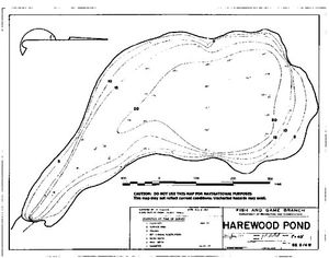Contour map for HAREWOOD LAKE, British Columbia