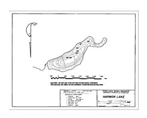 Contour map for HARMON LAKE, British Columbia