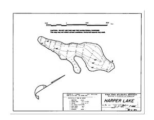 Contour map for HARPER LAKE, British Columbia