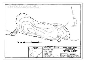 Contour map for HELEN LAKE, British Columbia