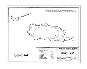 Contour map for HENRY LAKE, British Columbia