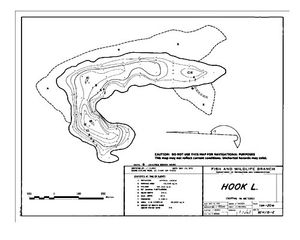 Contour map for HOOK LAKE, British Columbia