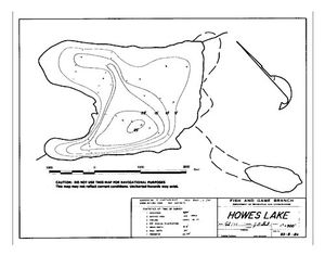 Contour map for HOWES LAKE, British Columbia