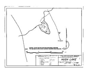 Contour map for HUSH LAKE, British Columbia