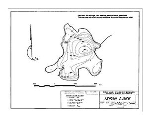 Contour map for ISPAH LAKE, British Columbia