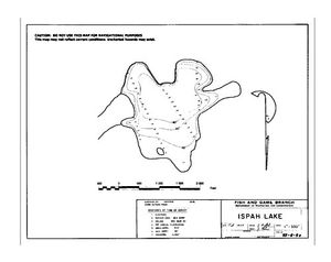 Contour map for ISPAH LAKE, British Columbia
