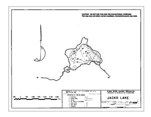 Contour map for JACKO LAKE, British Columbia
