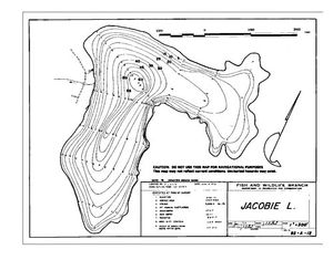 Contour map for JACOBIE LAKE, British Columbia