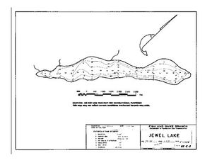 Contour map for JEWEL LAKE, British Columbia
