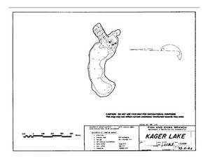 Contour map for KAGER LAKE, British Columbia