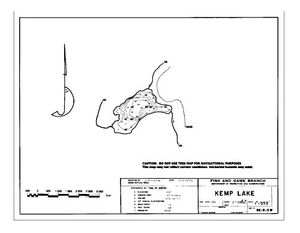 Contour map for KEMP LAKE, British Columbia